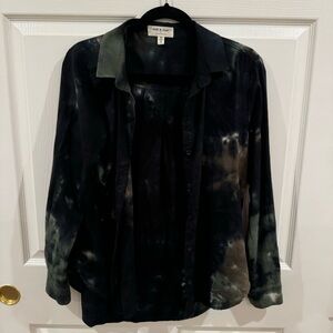 Anthropologie Tie Dye Long Sleeve Button Down Shirt